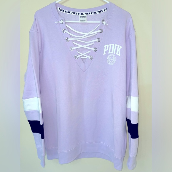 Victoria Secret PINK Purple Medium Sweater NWOT - Picture 2 of 5